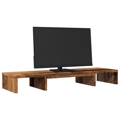 vidaXL Stojan na monitor old wood 80x24x10,5 cm kompozitní dřevo