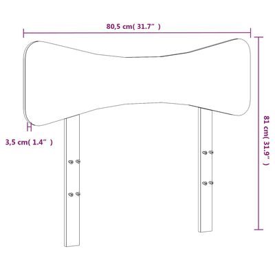 vidaXL Čelo postele voskově hnědé 75 cm masivní borové dřevo