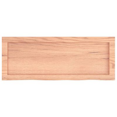 vidaXL Koupelnová deska hnědá 80x30x(2-6) cm ošetřený masivní dřevo
