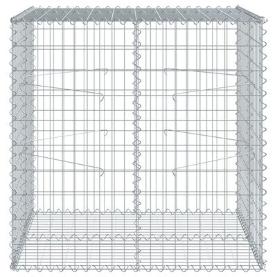 vidaXL Gabionový koš s víkem 100 x 100 x 100 cm pozinkované železo