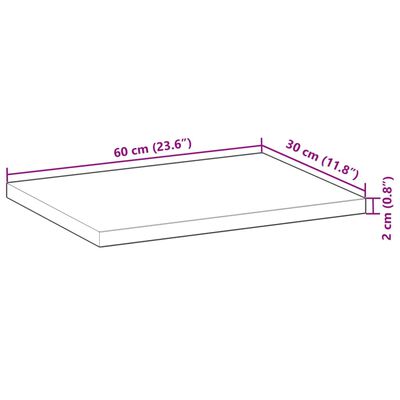 vidaXL Plovoucí police 4 ks 60 x 30 x 2 cm neošetřené akáciové dřevo