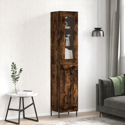 vidaXL Skříň highboard kouřový dub 34,5 x 34 x 180 cm kompozitní dřevo