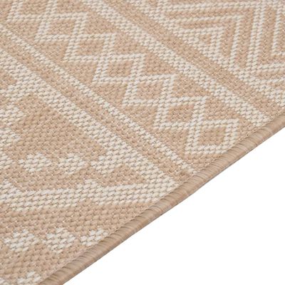 vidaXL Venkovní hladce tkaný koberec 200x280 cm hnědá pruhy