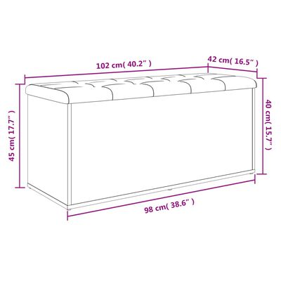 vidaXL Úložná lavice bílá 102 x 42 x 45 cm kompozitní dřevo