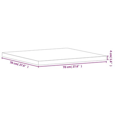 vidaXL Stolní deska 70 x 70 x 4 cm čtvercová masivní bukové dřevo