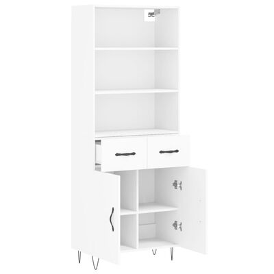 vidaXL Skříň highboard bílá 69,5 x 34 x 180 cm kompozitní dřevo