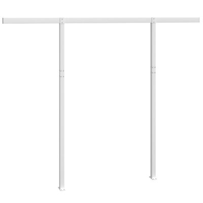 vidaXL Sada sloupků pro markýzu bílá 300 x 245 cm železo