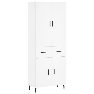 vidaXL Skříň highboard bílá 69,5 x 34 x 180 cm kompozitní dřevo