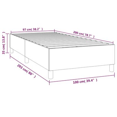 vidaXL Rám postele černá 100 x 200 cm umělá kůže