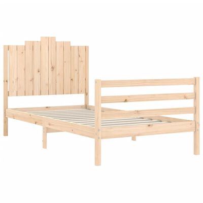 vidaXL Rám postele s čelem 100 x 200 cm masivní dřevo