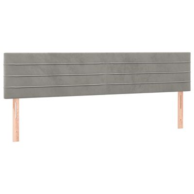 vidaXL Box spring postel s matrací světle šedá 180x200 cm samet