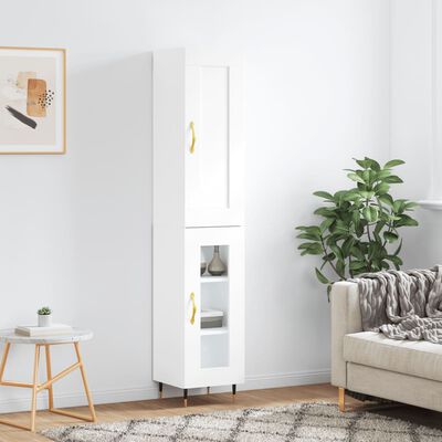 vidaXL Skříň highboard bílá 34,5 x 34 x 180 cm kompozitní dřevo