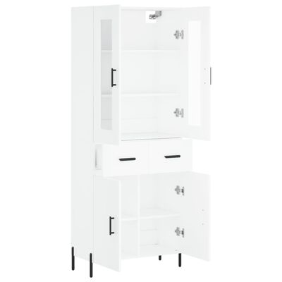 vidaXL Skříň highboard bílá 69,5 x 34 x 180 cm kompozitní dřevo