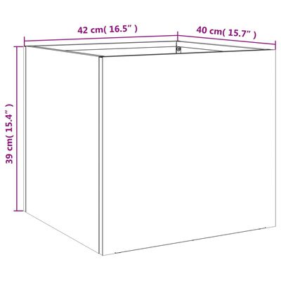 vidaXL Truhlíky 2 ks antracitové 42x40x39 cm ocel válcovaná za studena