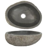 vidaXL Umyvadlo říční kámen oválné 29–38 cm