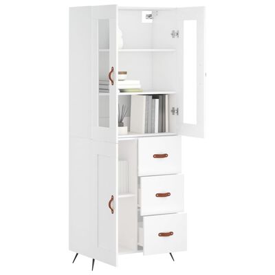 vidaXL Skříň highboard bílá 69,5 x 34 x 180 cm kompozitní dřevo