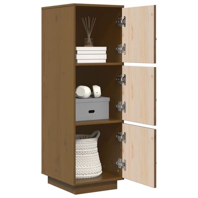 vidaXL Skříň highboard medově hnědá 34x40x108,5 cm masivní borovice