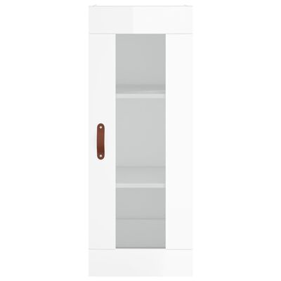 vidaXL Skříň highboard bílá s vysokým leskem 34,5x34x180 cm kompozit