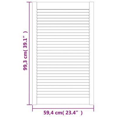 vidaXL Nábytková dvířka lamelový design 99,3 x 59,4 cm borovice