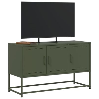 vidaXL TV skříňka olivově zelená 100,5 x 39 x 60,5 cm ocel