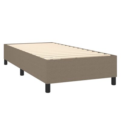 vidaXL Box spring postel s matrací a LED taupe 100x200 cm textil