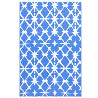 vidaXL Venkovní koberec modrý a bílý 80 x 150 cm PP