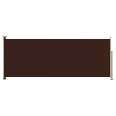 vidaXL Zatahovací boční markýza/zástěna na terasu 117 x 300 cm hnědá