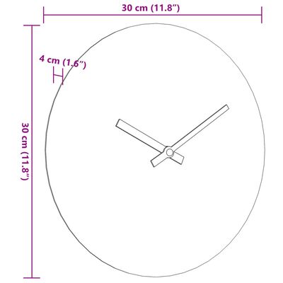 vidaXL Nástěnné hodiny žluté a černé Ø 30 cm kompozitní dřevo