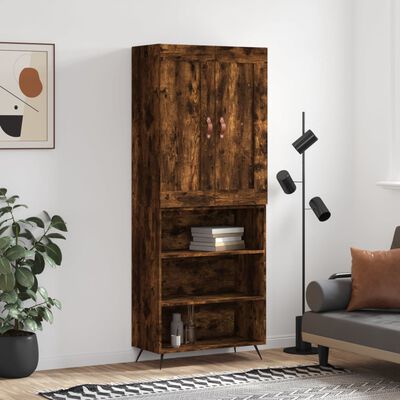 vidaXL Skříň highboard kouřový dub 69,5 x 34 x 180 cm kompozitní dřevo