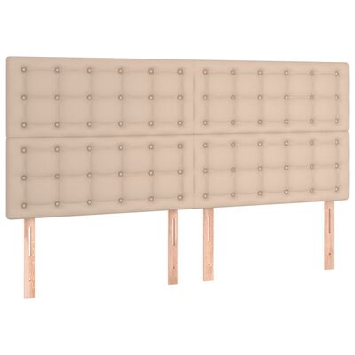 vidaXL Čela postele 4 ks cappuccino 90x5x78/88 cm umělá kůže