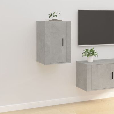 vidaXL Nástěnné TV skříňky 2 ks betonově šedé 40 x 34,5 x 60 cm