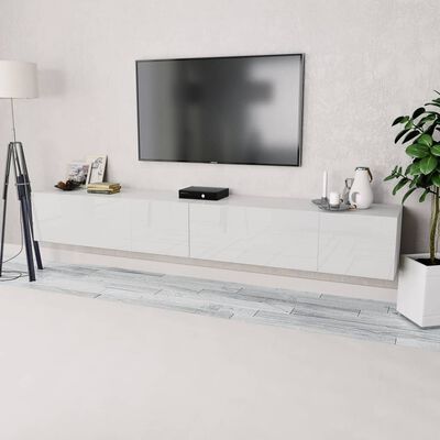 vidaXL TV skříňky 2 ks kompozitní dřevo 120x40x34 cm bílé vysoký lesk