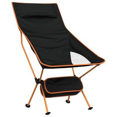 vidaXL Skládací kempingové židle 2 ks černé oxfordská látka a hliník