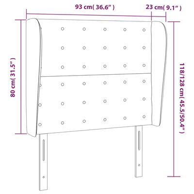 vidaXL Čelo postele typu ušák cappuccino 93x23x118/128 cm umělá kůže