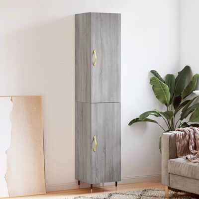 vidaXL Skříň highboard šedá sonoma 34,5 x 34 x 180 cm kompozitní dřevo