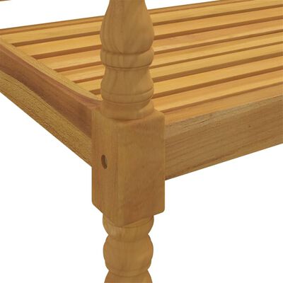 vidaXL Lavice Batavia s antracitovou poduškou 150 cm masivní teak