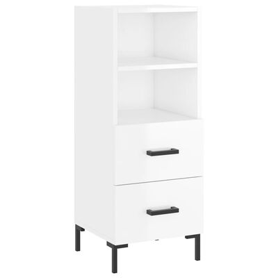 vidaXL Skříň highboard bílá s vysokým leskem 34,5x34x180 cm kompozit