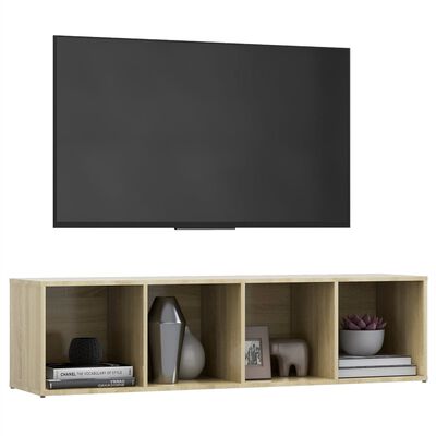 vidaXL TV stolek dub sonoma 142,5 x 35 x 36,5 cm kompozitní dřevo