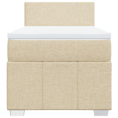 vidaXL Box spring postel s matrací krémová 80 x 200 cm textil