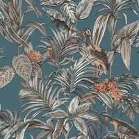 DUTCH WALLCOVERINGS Tapeta Bird-of-Paradise modrá