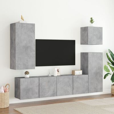 vidaXL TV skříňky nástěnné 2 ks betonově šedé 80 x 30 x 41 cm