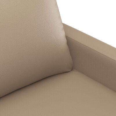 vidaXL 3dílná sedací souprava s poduškami cappuccino umělá kůže