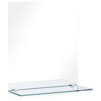 vidaXL Nástěnné zrcadlo s policí 20 x 40 cm tvrzené sklo