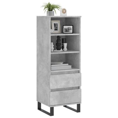 vidaXL Skříň highboard betonově šedá 40 x 36 x 110 cm kompozitní dřevo