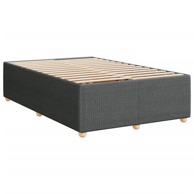 vidaXL Box spring postel s matrací tmavě šedá 120x190 cm textil