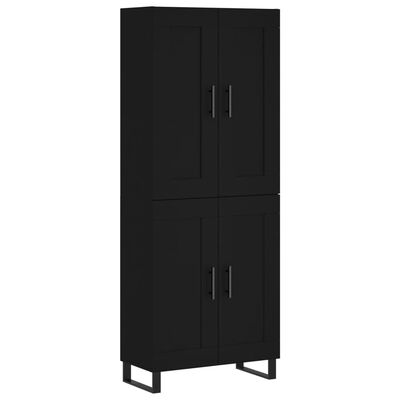 vidaXL Skříň highboard černá 69,5 x 34 x 180 cm kompozitní dřevo