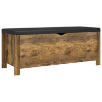 vidaXL Úložný box s poduškou kouřový dub 105x40x45cm kompozitní dřevo