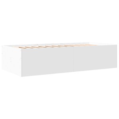 vidaXL Válenda se zásuvkami bílá 75 x 190 cm kompozitní dřevo