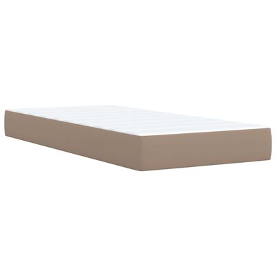 vidaXL Box spring postel s matrací cappuccino 80 x 200 cm umělá kůže