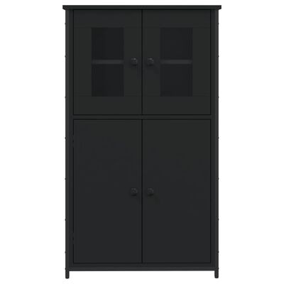 vidaXL Skříň highboard černá 62 x 32 x 106,5 cm kompozitní dřevo